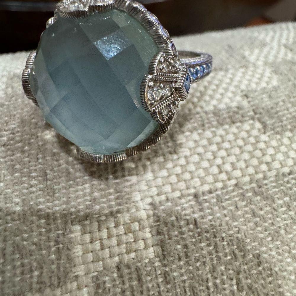 Judith Ripka blue chalcedony. Size 7 - Picture 2 of 6